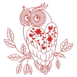 Redwork Owls 03(Md) machine embroidery designs