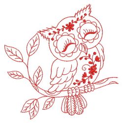 Redwork Owls 04(Lg) machine embroidery designs