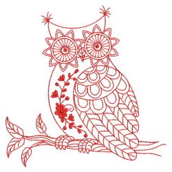 Redwork Owls 08(Sm) machine embroidery designs