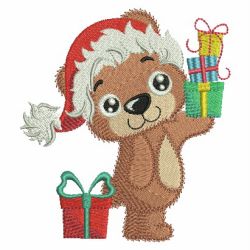 Cute Christmas Animals 06 machine embroidery designs
