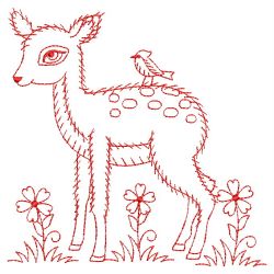 Redwork Forest Animals 08(Lg) machine embroidery designs