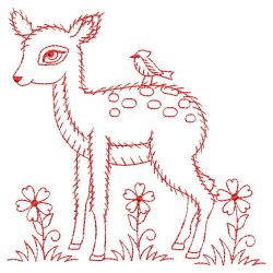 Redwork Forest Animals 08(Sm) machine embroidery designs