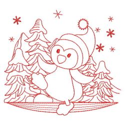 Redwork Winter Friends 01(Lg) machine embroidery designs