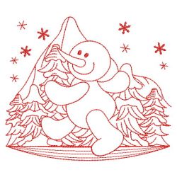 Redwork Winter Friends 02(Lg) machine embroidery designs