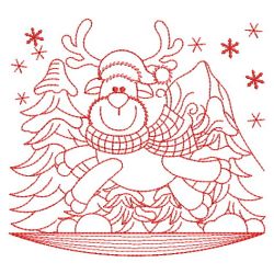 Redwork Winter Friends 08(Lg) machine embroidery designs