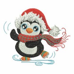 Cute Christmas Penguin 01 machine embroidery designs