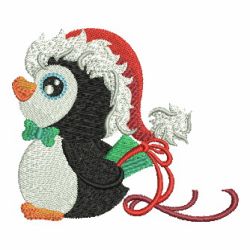 Cute Christmas Penguin 02 machine embroidery designs