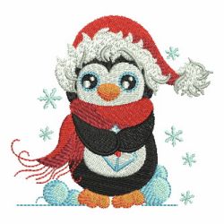Cute Christmas Penguin 03 machine embroidery designs