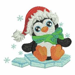 Cute Christmas Penguin 04 machine embroidery designs