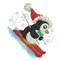 Cute Christmas Penguin 06 machine embroidery designs