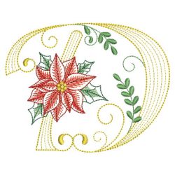 Christmas Poinsettia Alphabet 04(Lg)