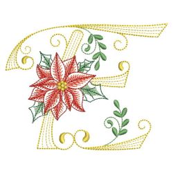 Christmas Poinsettia Alphabet 05(Sm)