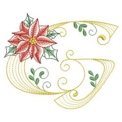 Christmas Poinsettia Alphabet 07(Lg)