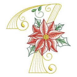 Christmas Poinsettia Alphabet 09(Md) machine embroidery designs