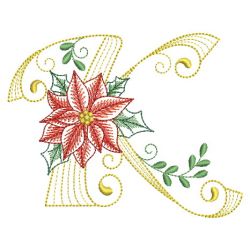 Christmas Poinsettia Alphabet 11(Sm)