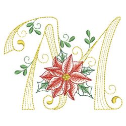 Christmas Poinsettia Alphabet 13(Sm)