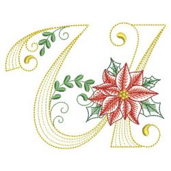 Christmas Poinsettia Alphabet 21(Sm)