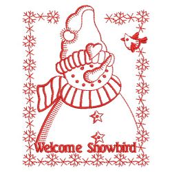 Redwork Holiday Snowmen 09(Lg) machine embroidery designs
