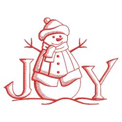 Redwork Holiday Snowmen 10(Sm) machine embroidery designs