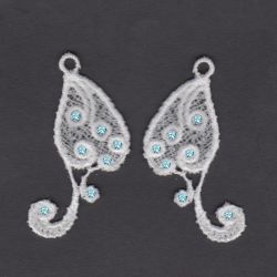 FSL Wing Earrings 02 machine embroidery designs