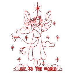 Redwork Joy To The World 03(Sm) machine embroidery designs