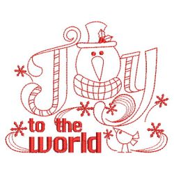 Redwork Joy To The World 06(Md) machine embroidery designs