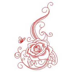 Redwork Rose(Lg) machine embroidery designs