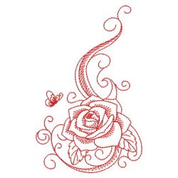 Redwork Rose 01(Sm) machine embroidery designs