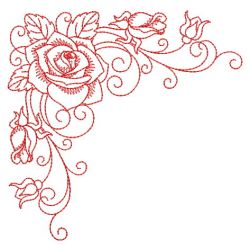 Redwork Rose 03(Md) machine embroidery designs