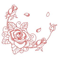 Redwork Rose 04(Lg)
