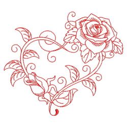 Redwork Rose 05(Sm) machine embroidery designs