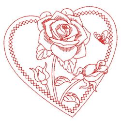 Redwork Rose 06(Sm) machine embroidery designs