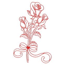 Redwork Rose 07(Md) machine embroidery designs