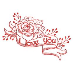 Redwork Rose 08(Md) machine embroidery designs