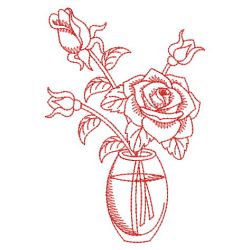 Redwork Rose 09(Sm) machine embroidery designs