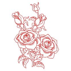 Redwork Rose 10(Sm)