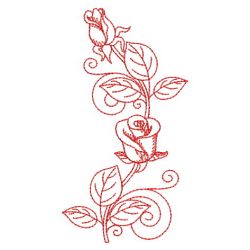 Redwork Rose 11(Md) machine embroidery designs