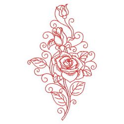 Redwork Rose 12(Sm) machine embroidery designs