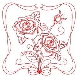 Redwork Rose 13(Md) machine embroidery designs