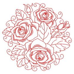 Redwork Rose 15(Sm) machine embroidery designs