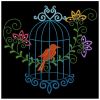 Colorful Birdcages Silhouette(Sm)