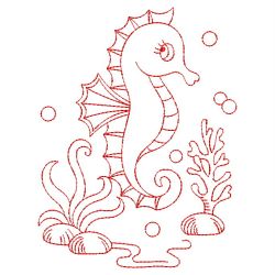 Redwork Ocean Animals 05(Sm) machine embroidery designs