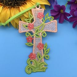 FSL Floral Crosses machine embroidery designs