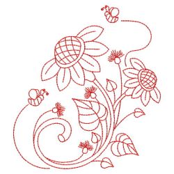 Redwork Folk Art Spring(Sm) machine embroidery designs