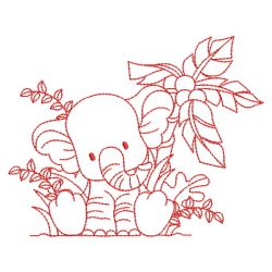 Redwork Forest Baby Animals 06(Lg) machine embroidery designs