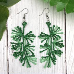 FSL Leaf Earrings machine embroidery designs