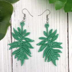 FSL Leaf Earrings 03 machine embroidery designs