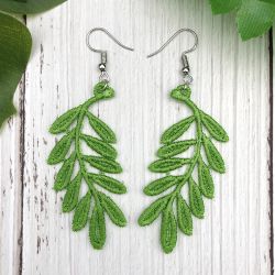 FSL Leaf Earrings 05 machine embroidery designs