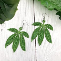 FSL Leaf Earrings 08 machine embroidery designs