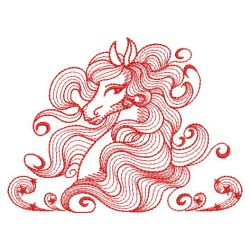 Redwork Stallion 08(Sm) machine embroidery designs